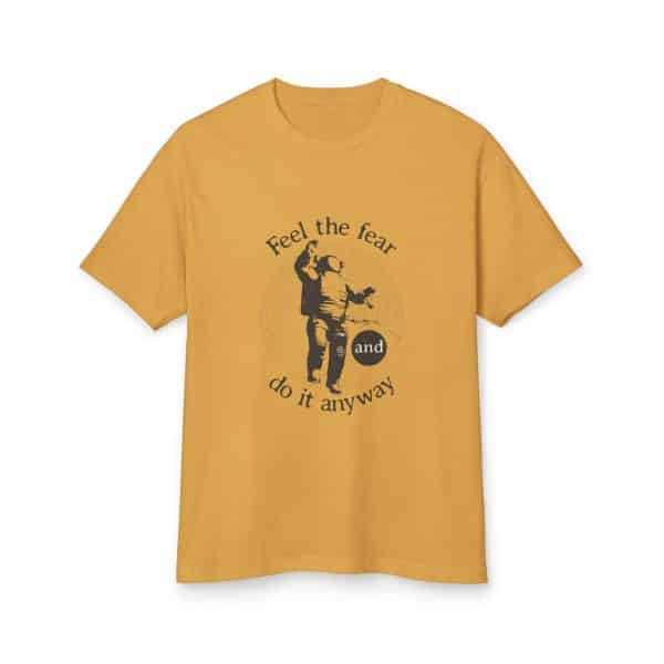 Unisex Garment-Dyed Heavyweight Cotton Tee Feel the fear and do it anyway - Image 9