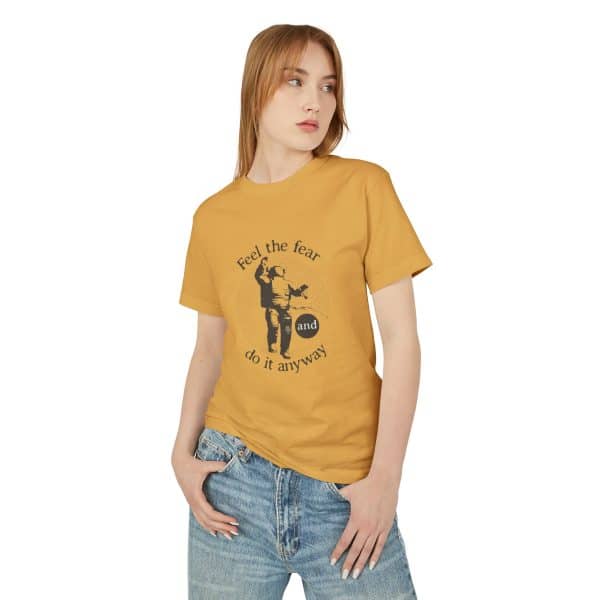 Unisex Garment-Dyed Heavyweight Cotton Tee Feel the fear and do it anyway - Image 12