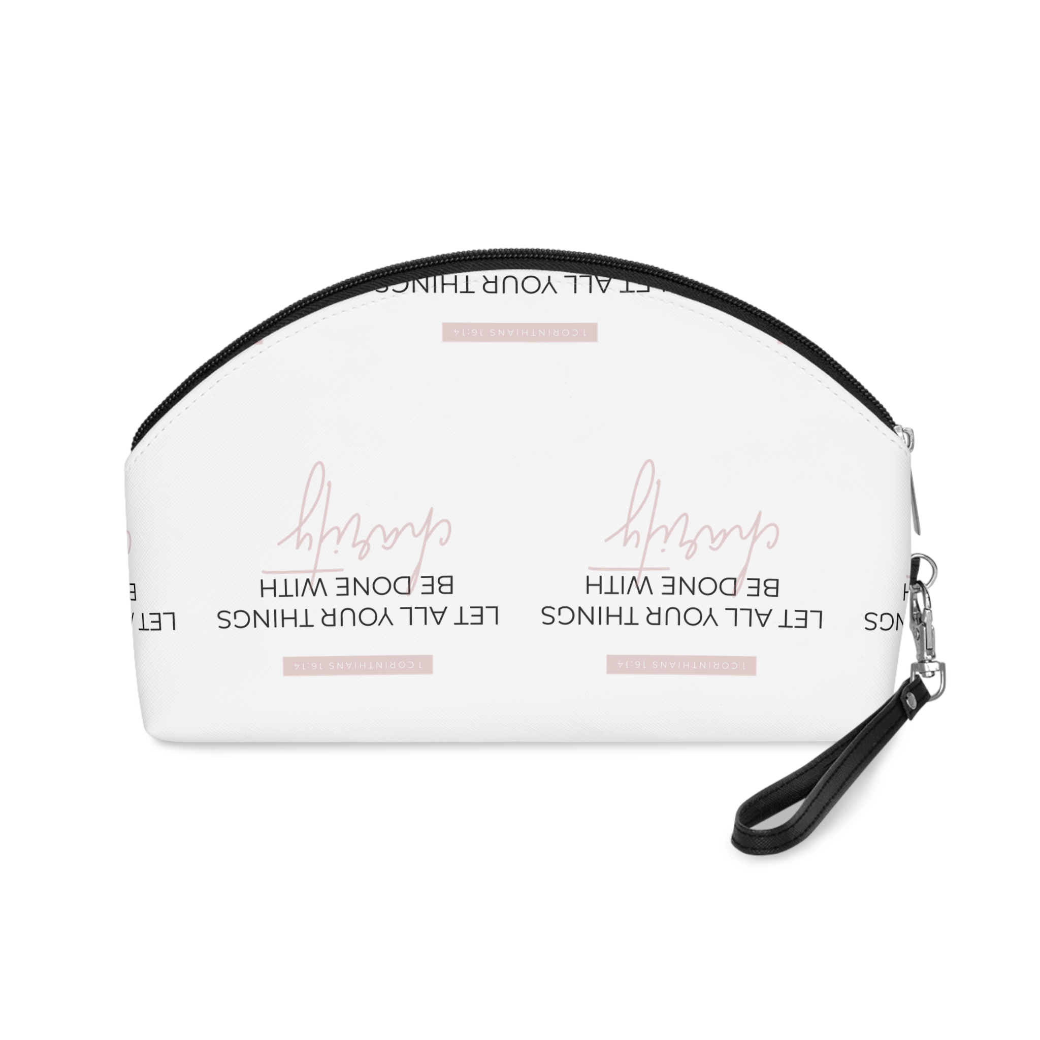 Charity Verse Bible Verse Text Vector Printable Scripture Text Bible Text Art Vector Makeup Bag - Image 2
