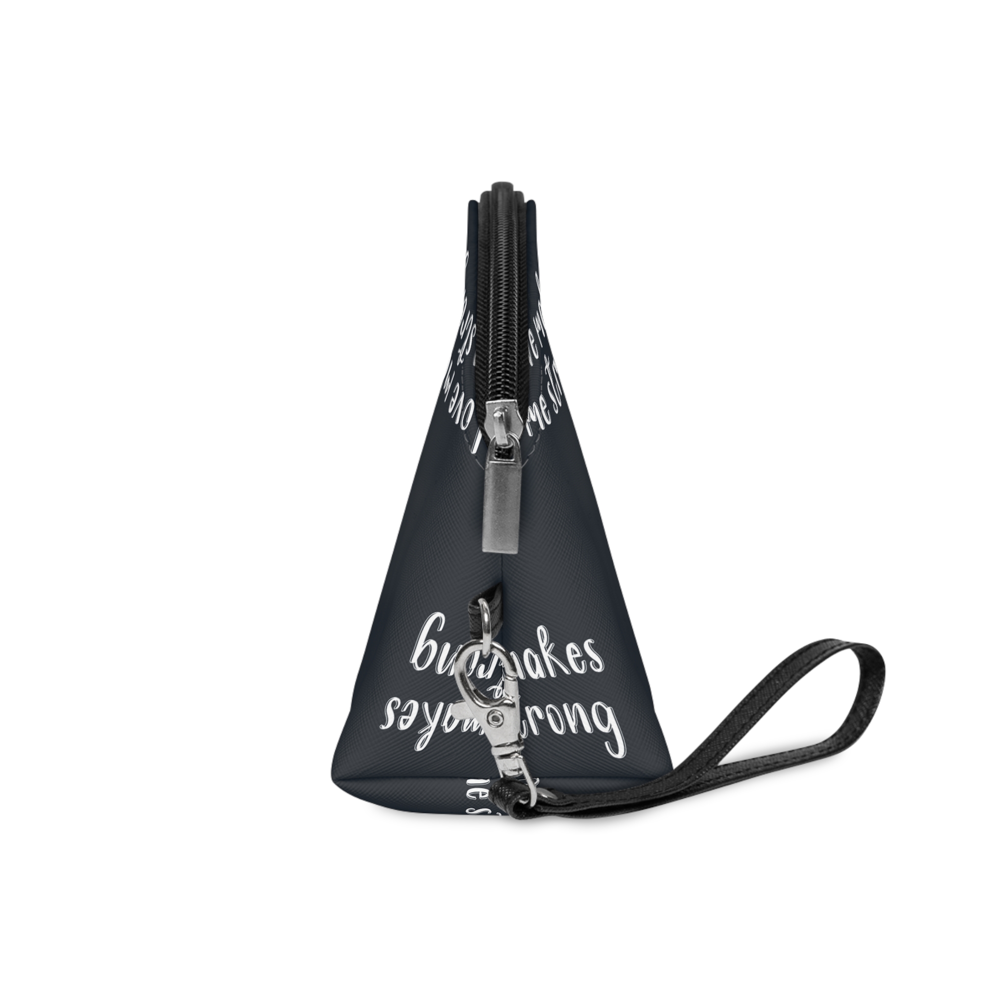 Hand Draw Quote Lettering Love Makes Me Strong Illustration Poster Makeup Bag - Image 3