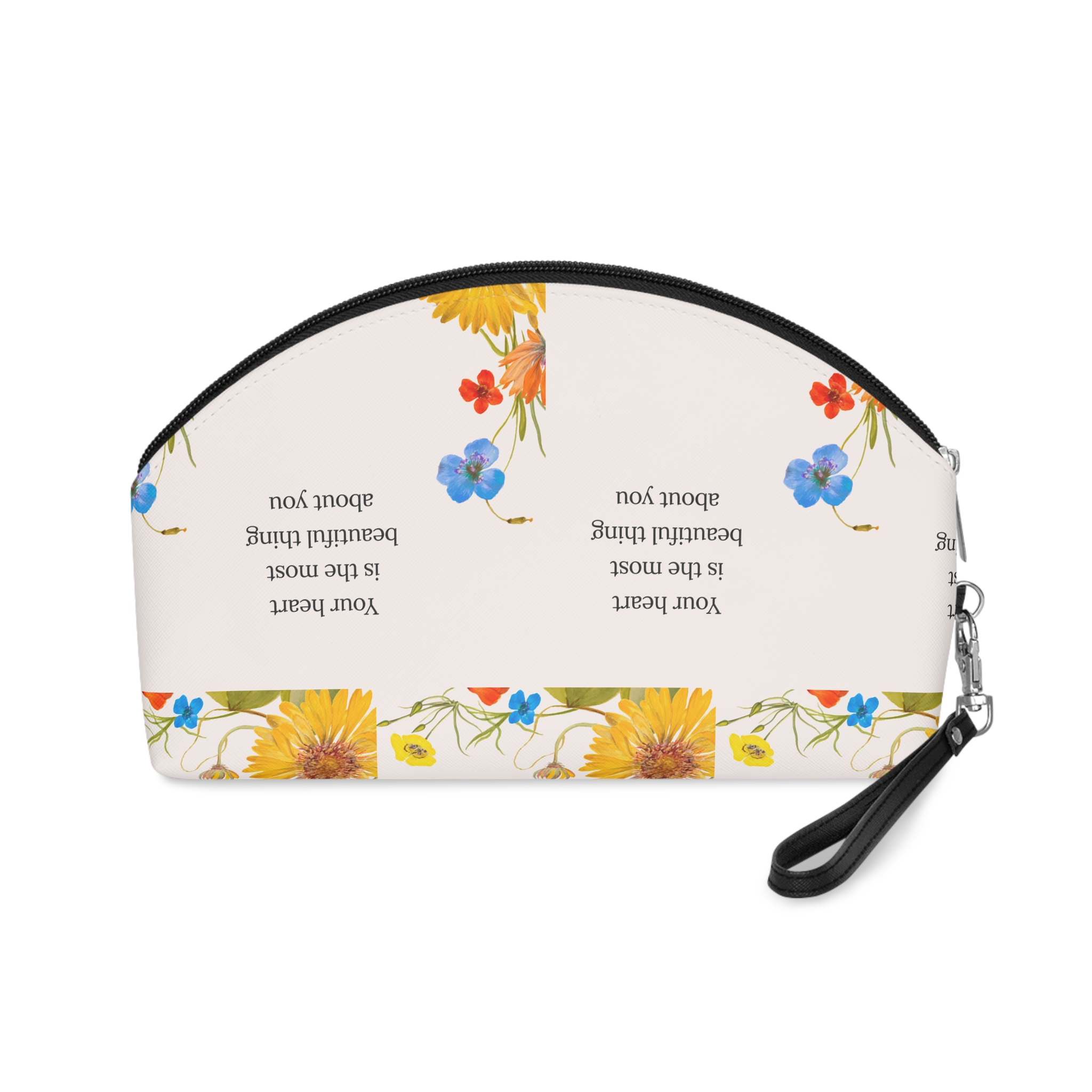 Floral Quote Template Illustration Remixed From Public Domain Artworks Makeup Bag - Image 2