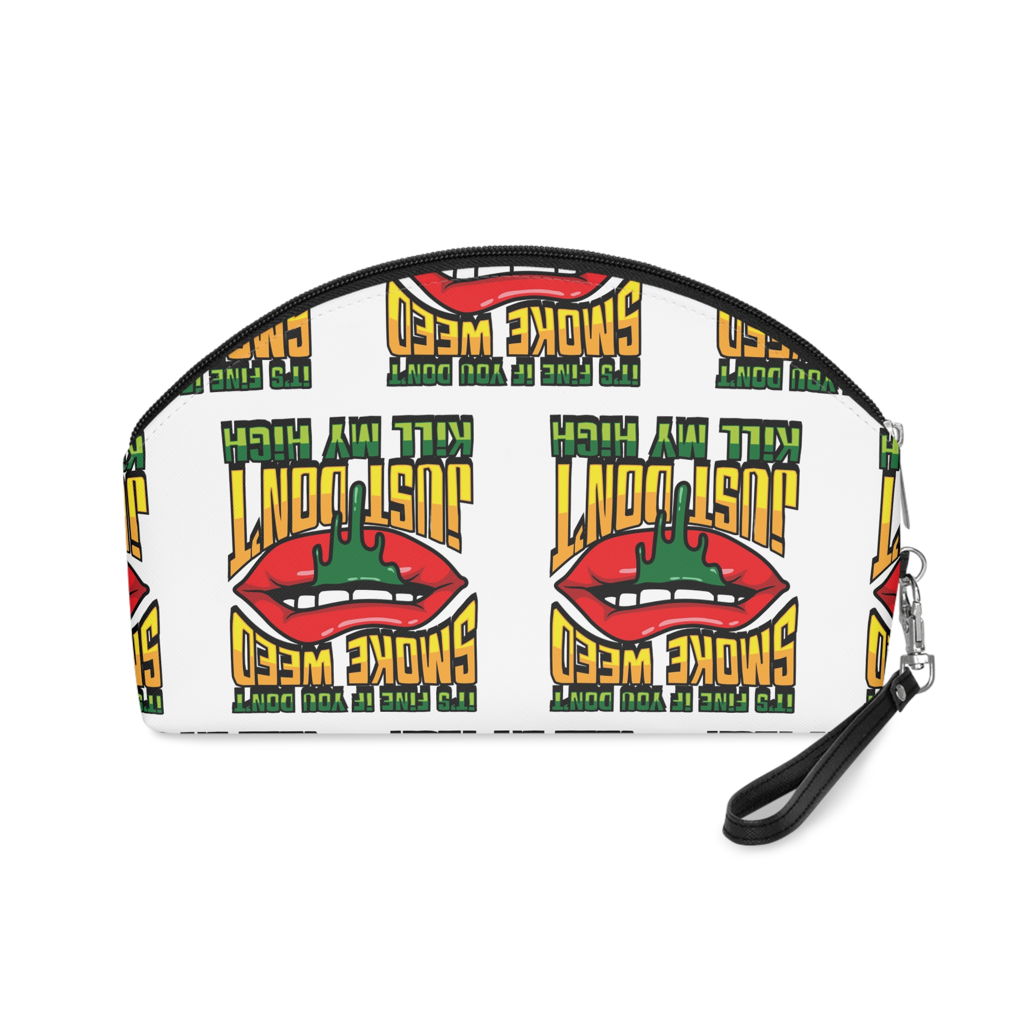 Its Fine If You Dont Smoke Lips Drip Quote Vector Shirt Print Design Makeup Bag - Image 2