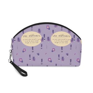 Editable Floral Aesthetic Template Vector Social Media Story With Inspirational Quote Makeup Bag