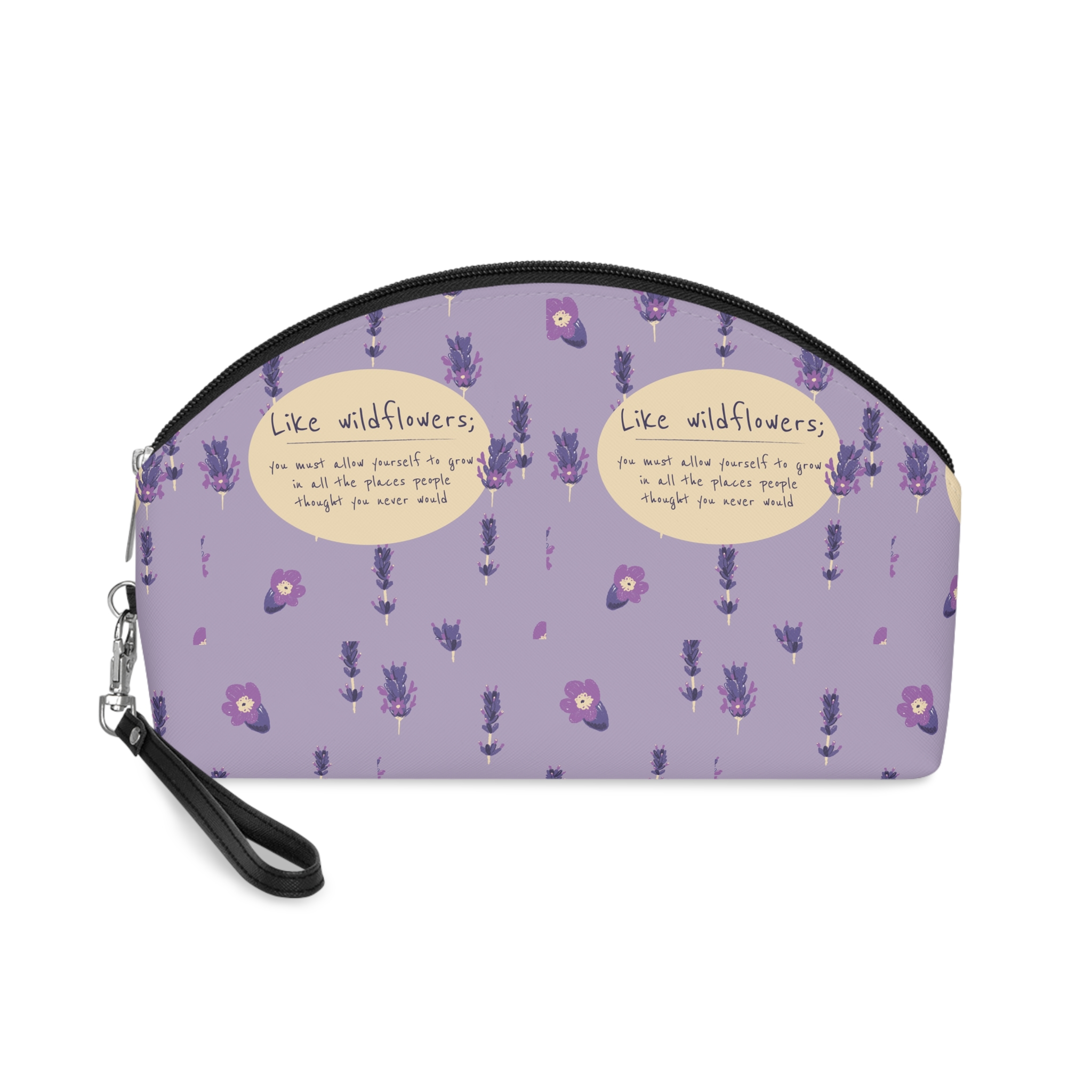Editable Floral Aesthetic Template Vector Social Media Story With Inspirational Quote Makeup Bag