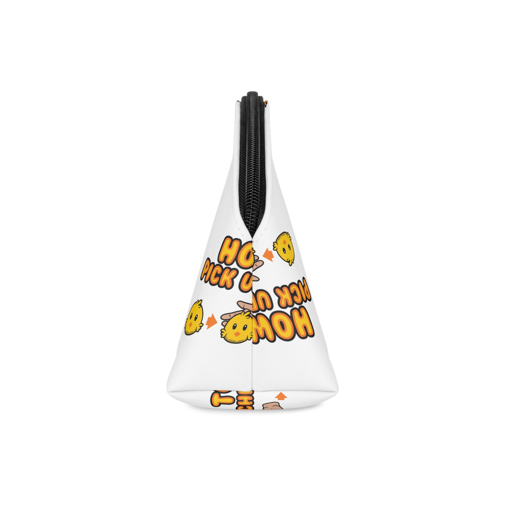 How Pick Up Chicks Chicken Baby Bird Cute Quote Shirt Print Poster Design Vector Makeup Bag - Image 4