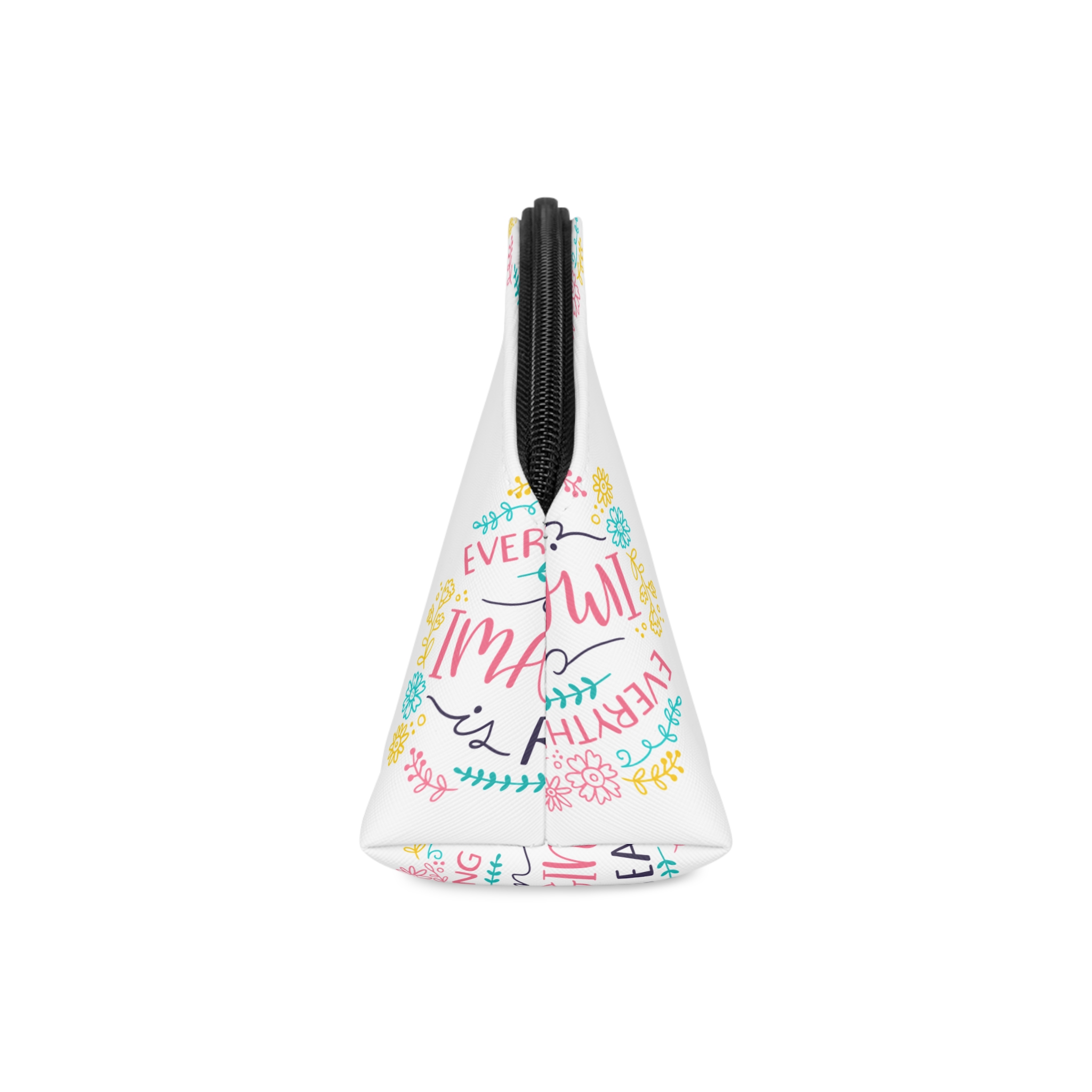 Everything You Imagine Can Be Real Quote Lettering Makeup Bag - Image 4
