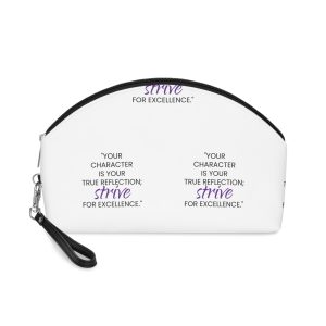 Islamic Motivation Quote With Smooth Black Backrgound Makeup Bag
