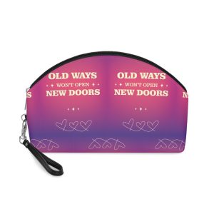 Colorful Gradient Background With Motivational Trust Text Vector Makeup Bag