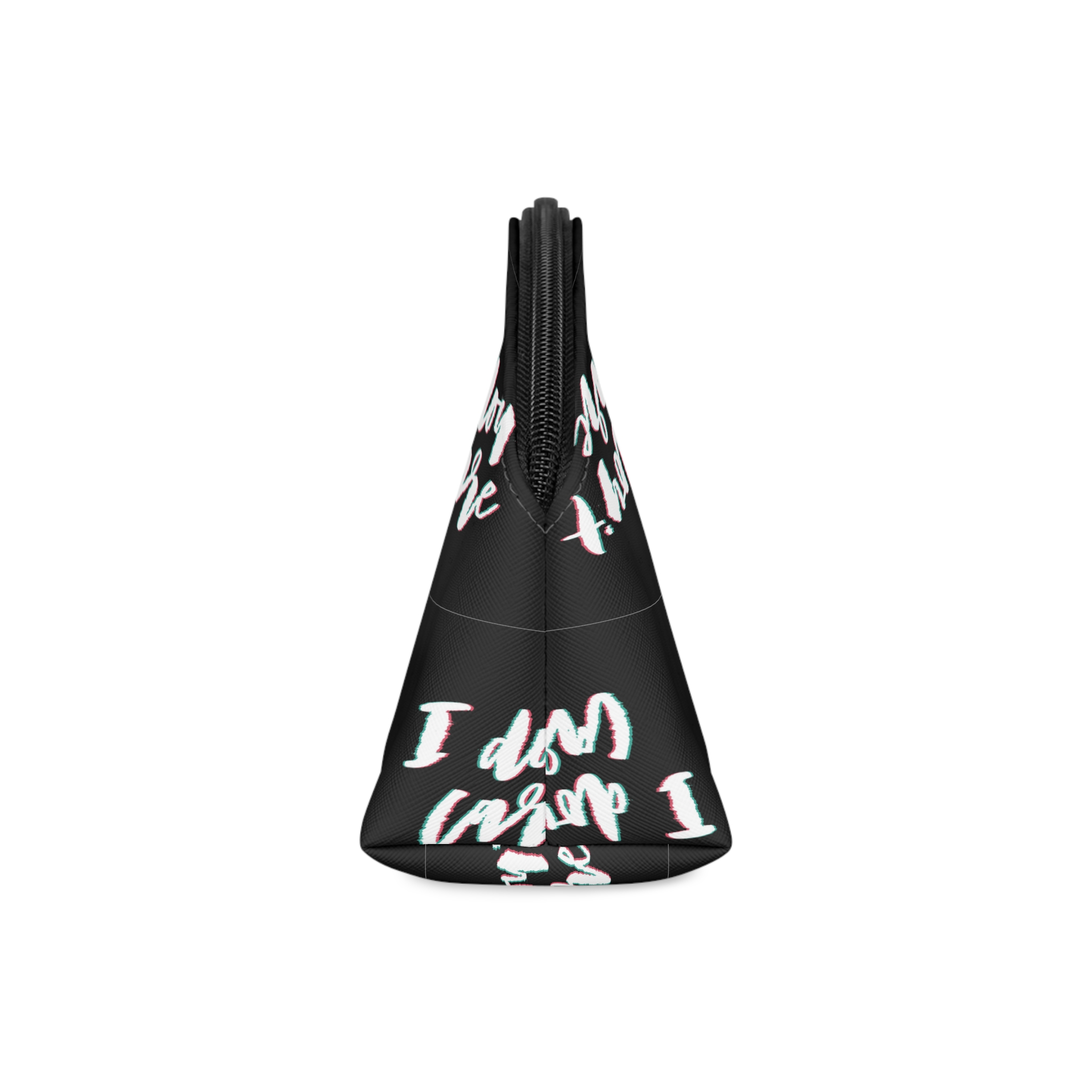 Glitch Slogan I Care Makeup Bag - Image 4
