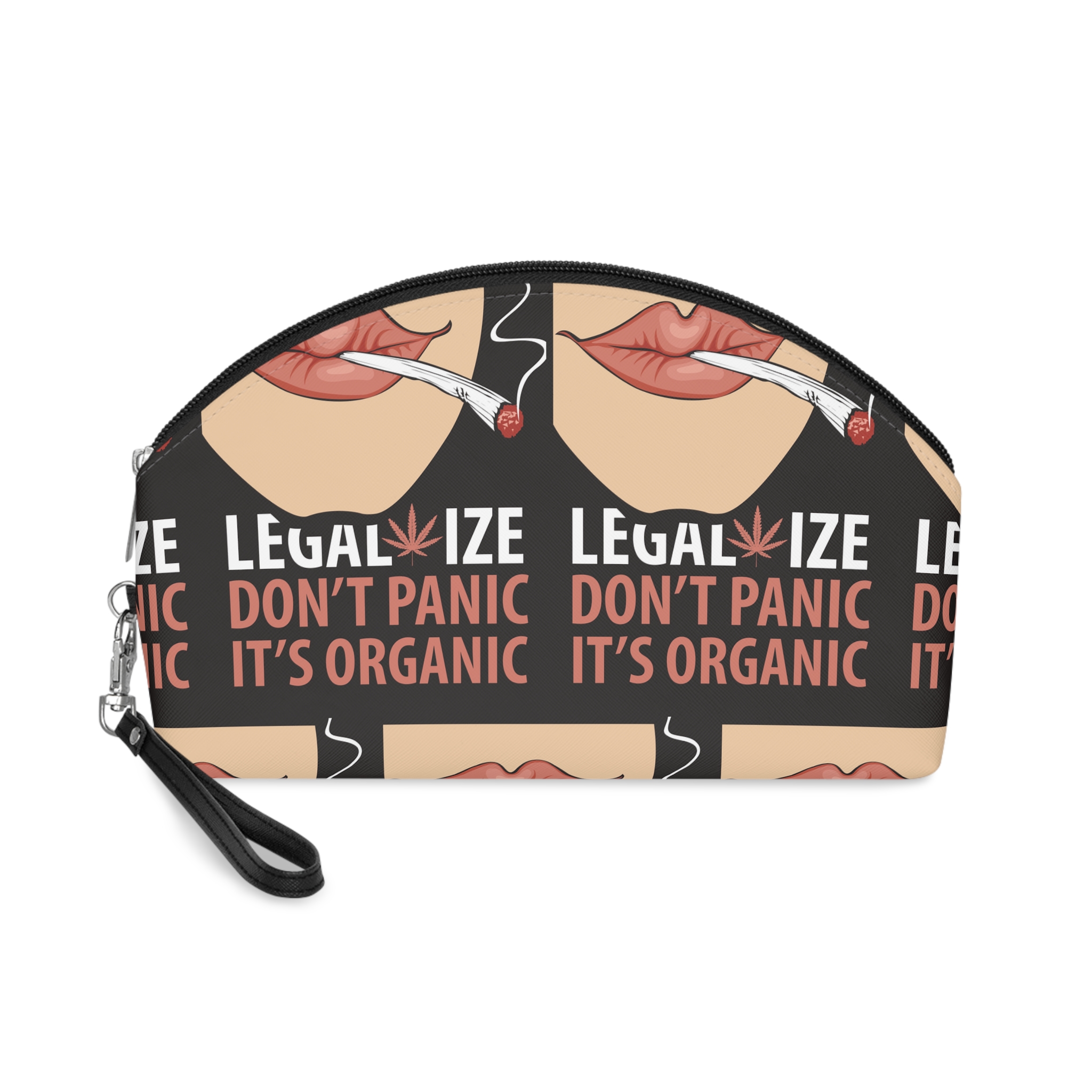 Legalize Dont Panic Its Organic Makeup Bag