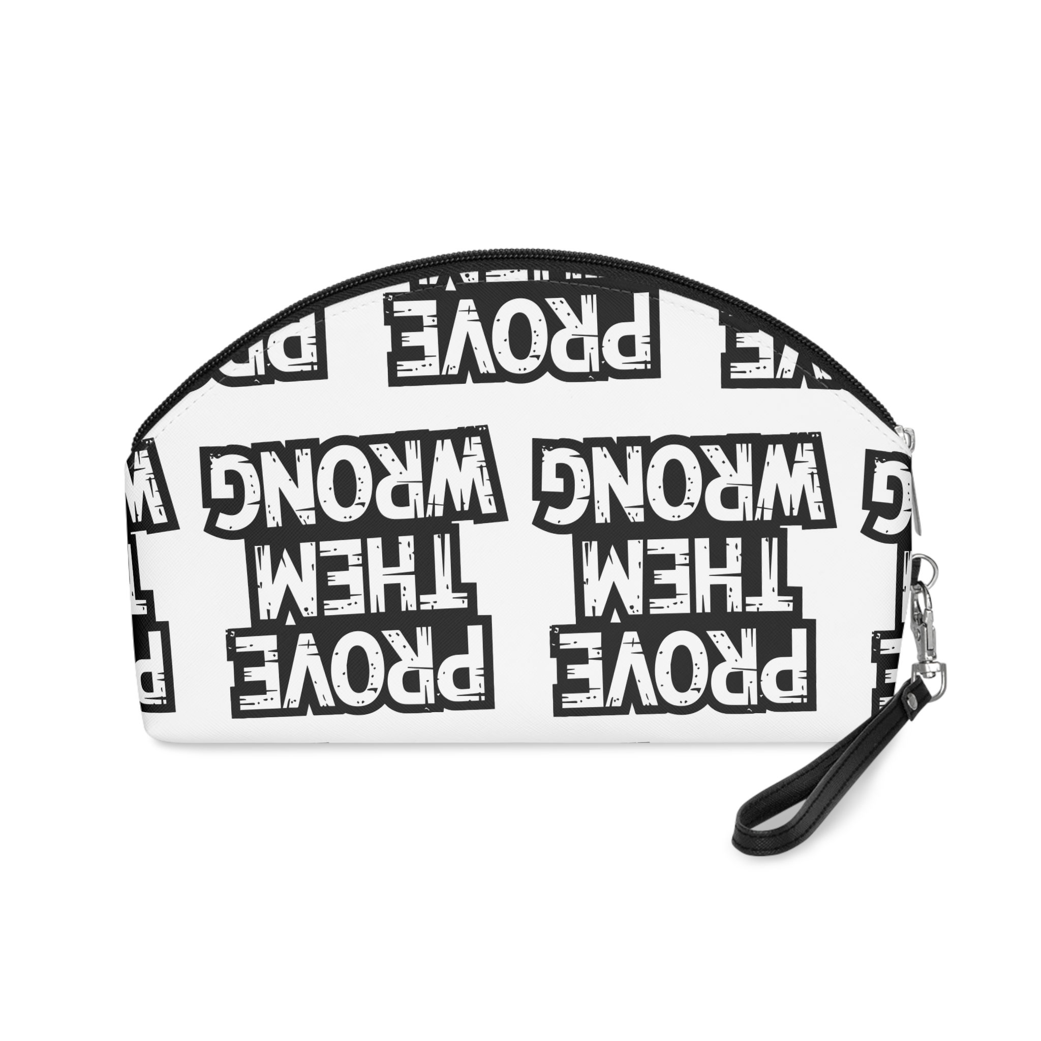 Custom Typography T Shirt Design Vector Art Illustration (1) Makeup Bag - Image 2