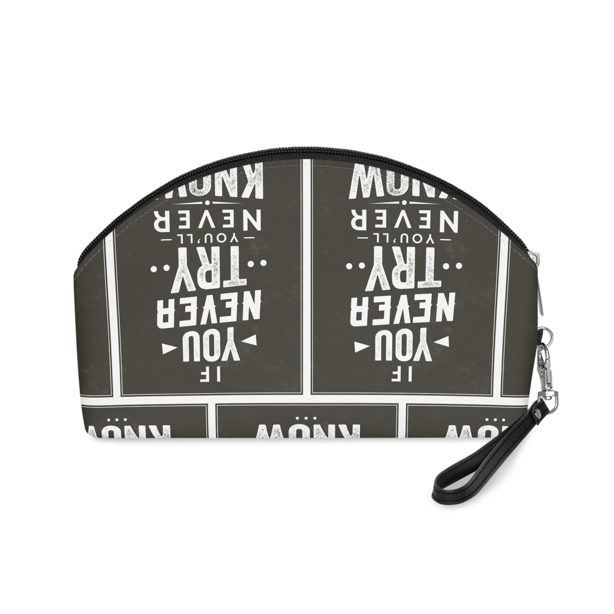 Inspirational Quote If You Never Try You Ll Never Know Makeup Bag - Image 2