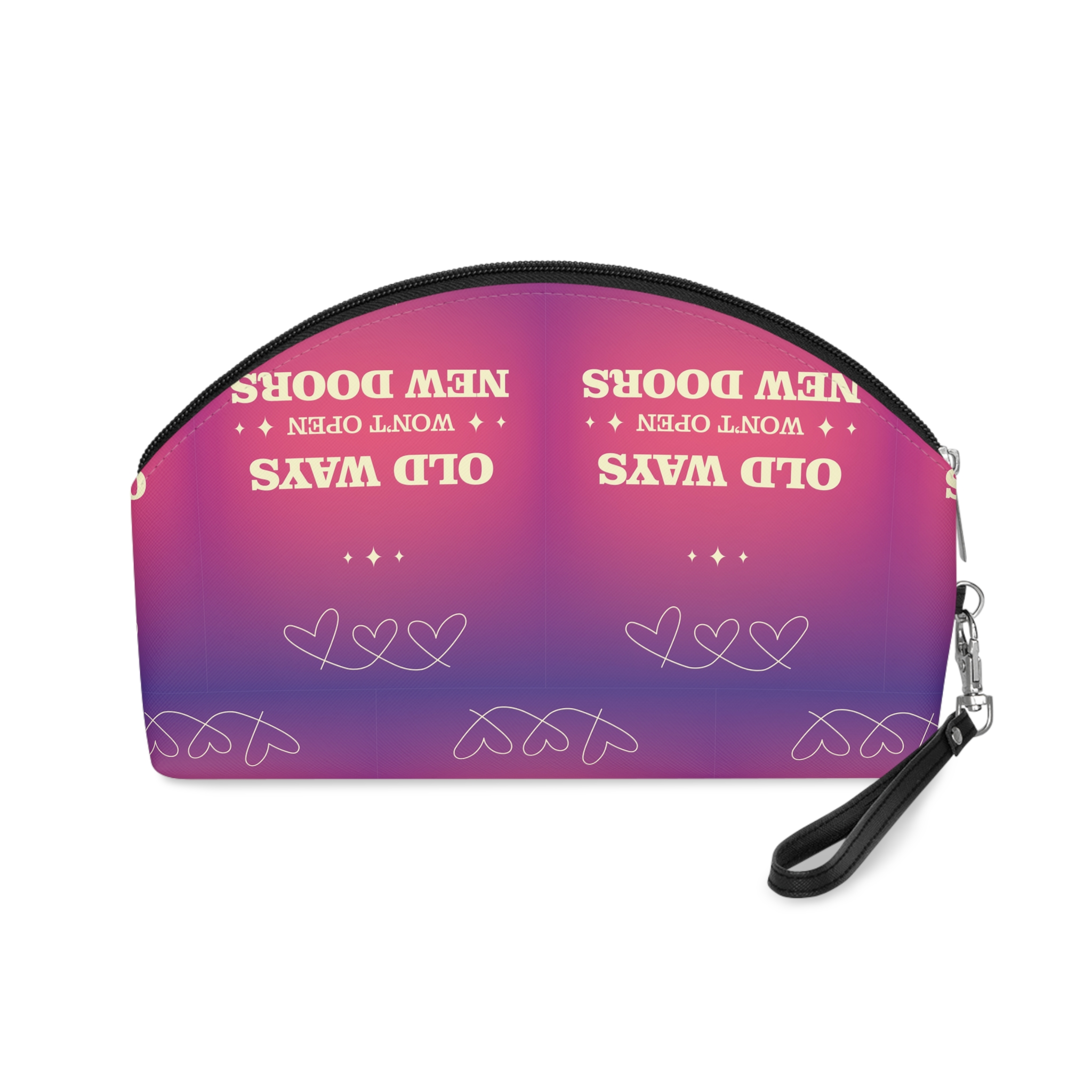 Colorful Gradient Background With Motivational Trust Text Vector Makeup Bag - Image 2