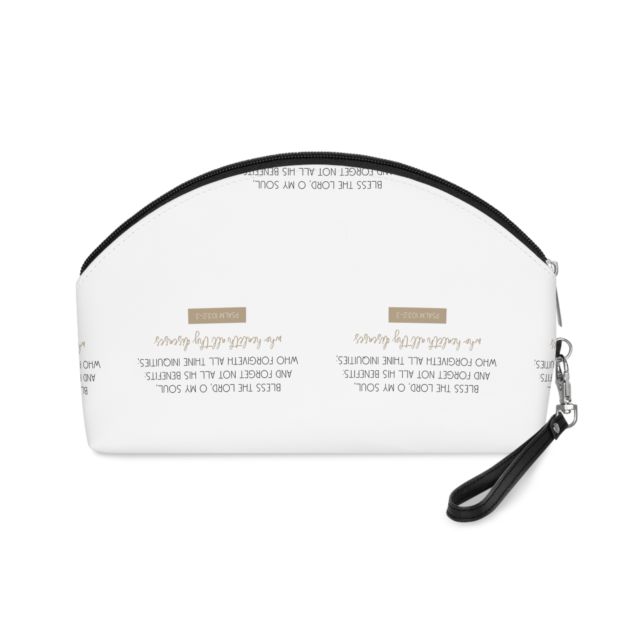 Healing Bible Verse Print Art Christian Biblical Poster Vector Illustration Makeup Bag - Image 2