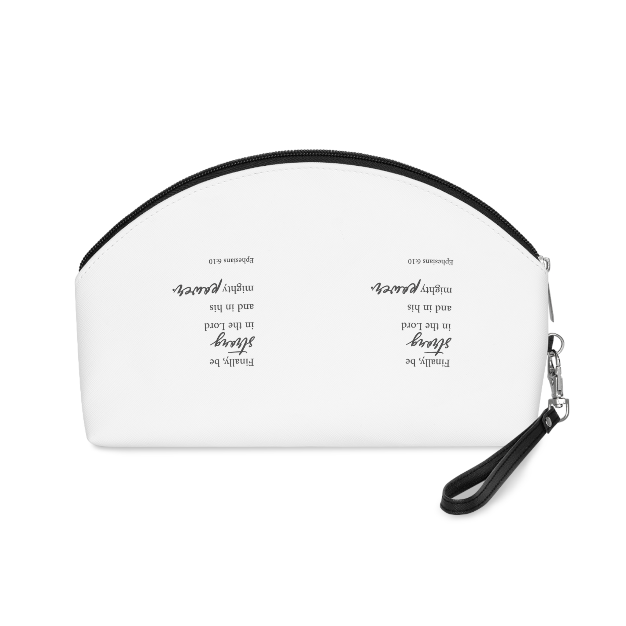 Encouraging Motivational Bible Verse Christian Quote Vector Illustration Makeup Bag - Image 2