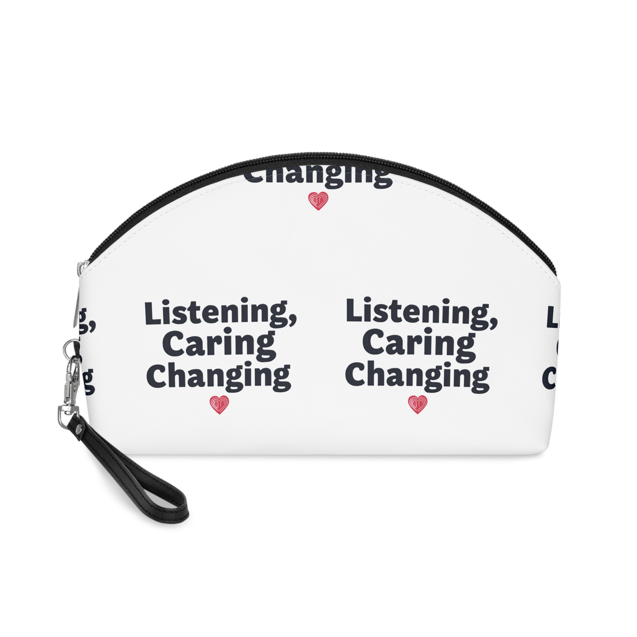 Listening Caring Changing Makeup Bag