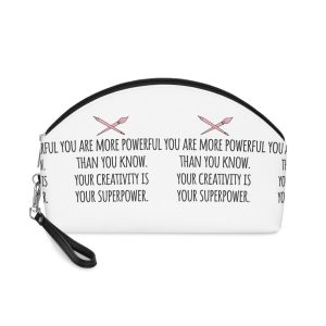 Creativity Is Your Superpower Quote Makeup Bag