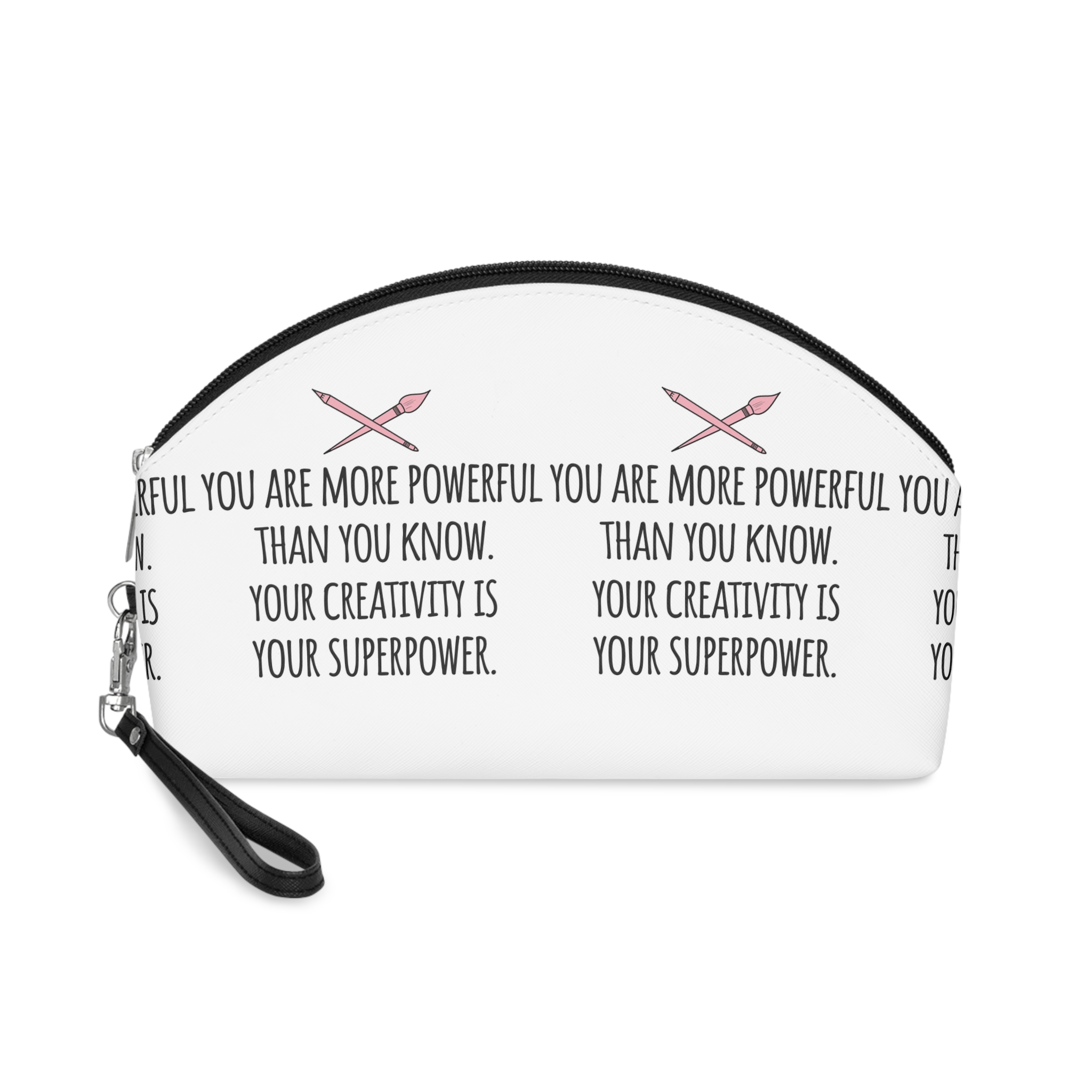 Creativity Is Your Superpower Quote Makeup Bag