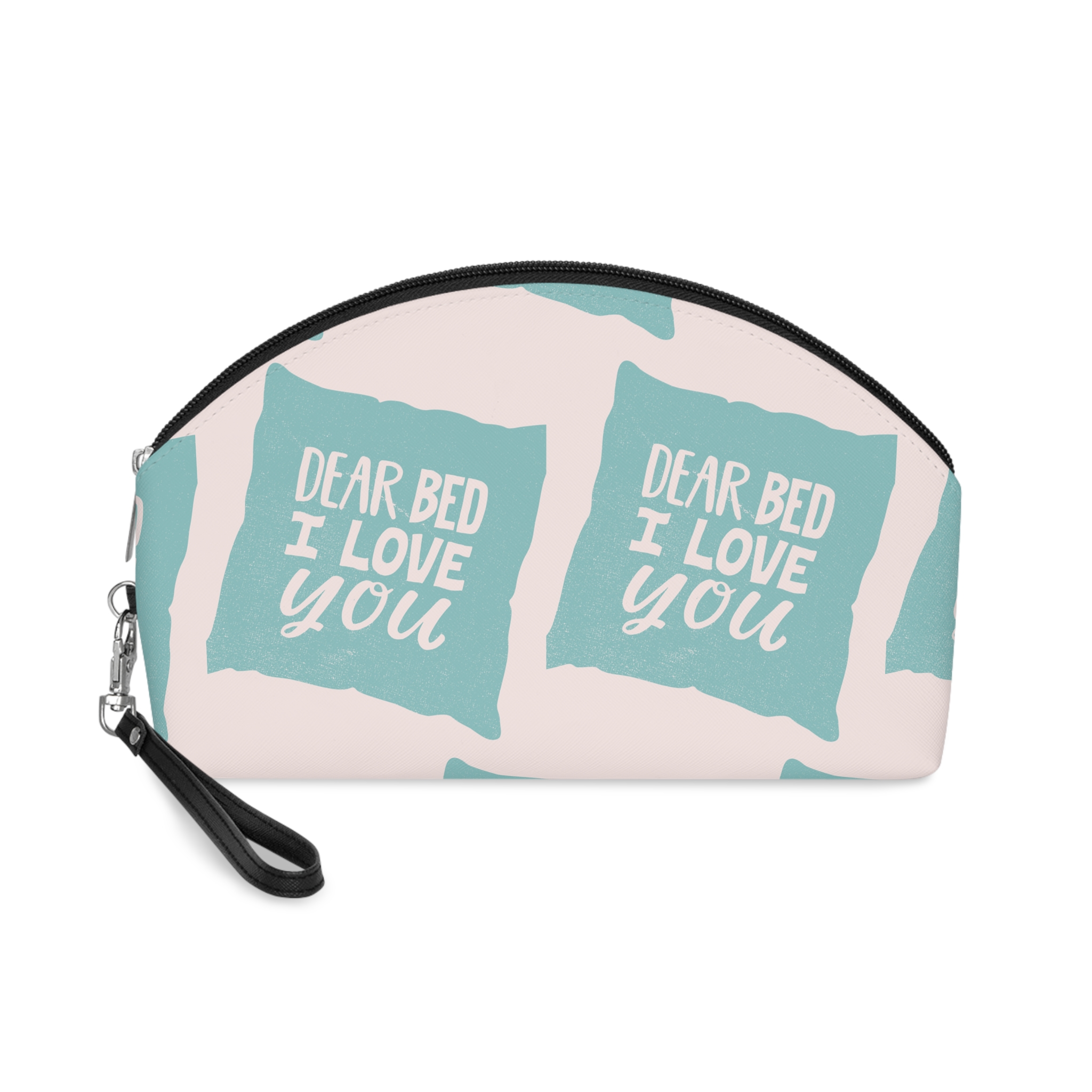 Hand Written Lettering Quote Cozy Phrase Winter Autumn Time Makeup Bag