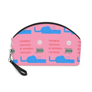 Lazy Elephant Template Pink Background Makeup Bag