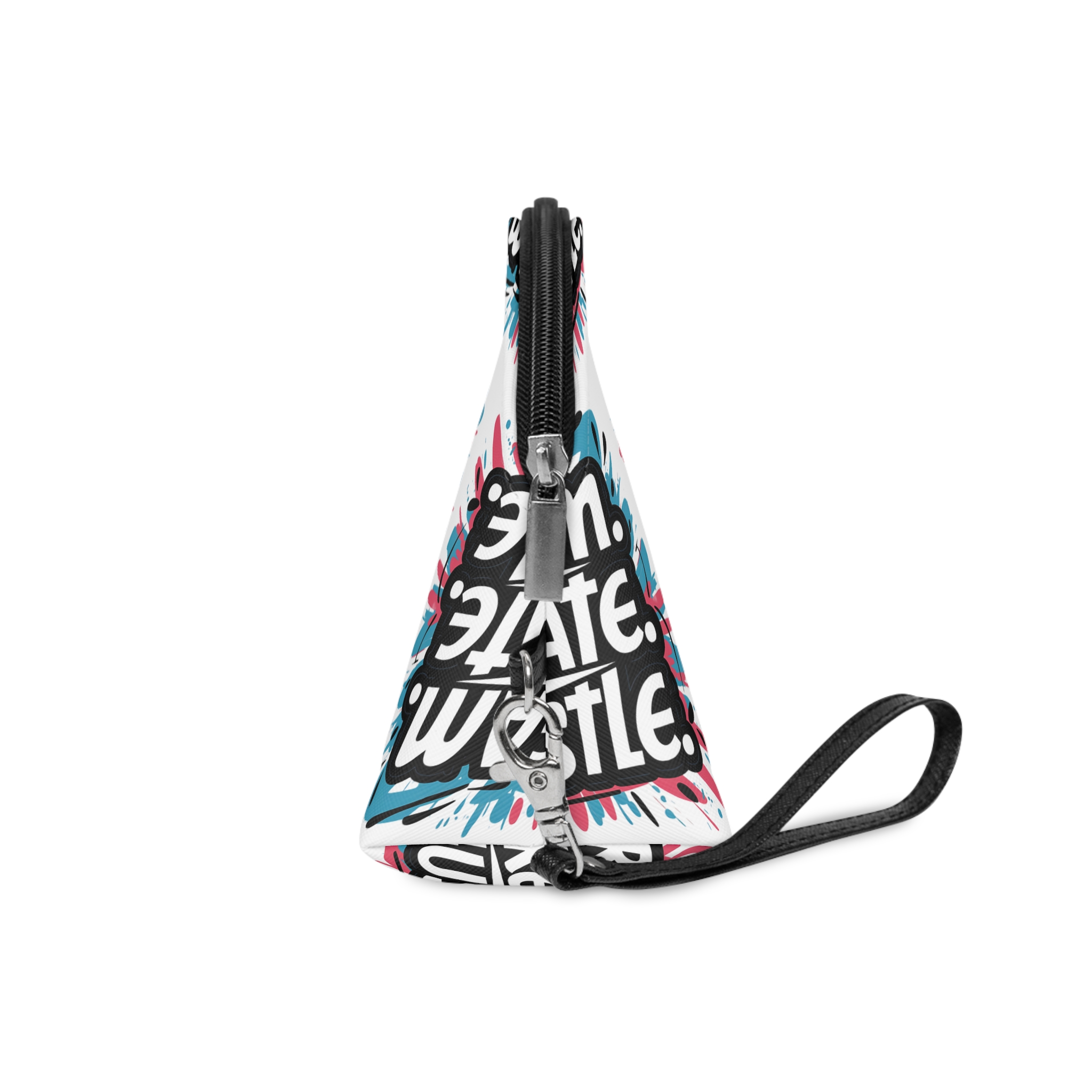 Dream Create Hustle Tshirt Design Motivational Quote Illustartiontypography (2) Makeup Bag - Image 3
