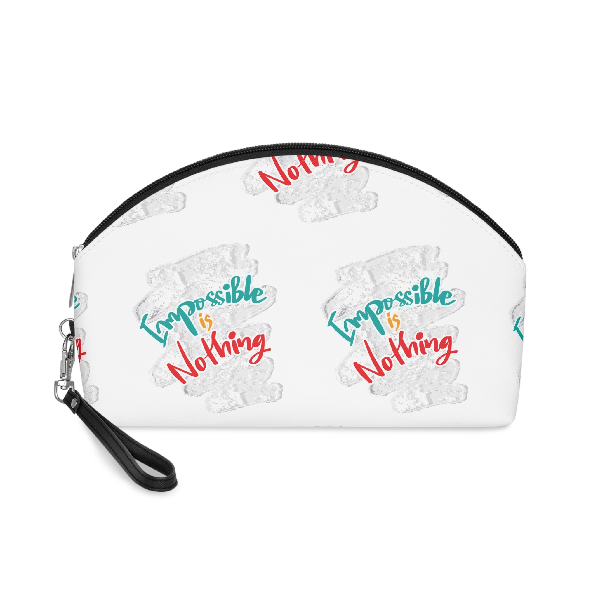 Imposible Is Nothing Hand Lettering Poster Quote Makeup Bag