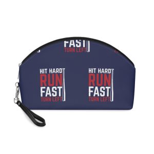 Hit Hard Run Fast Trun Left Makeup Bag
