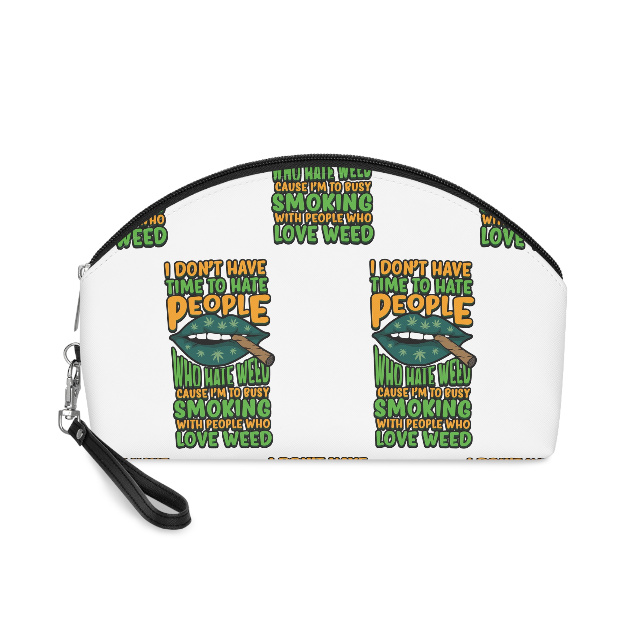 I Dont Have Time Hate People Quote Vector Shirt Print Design Makeup Bag