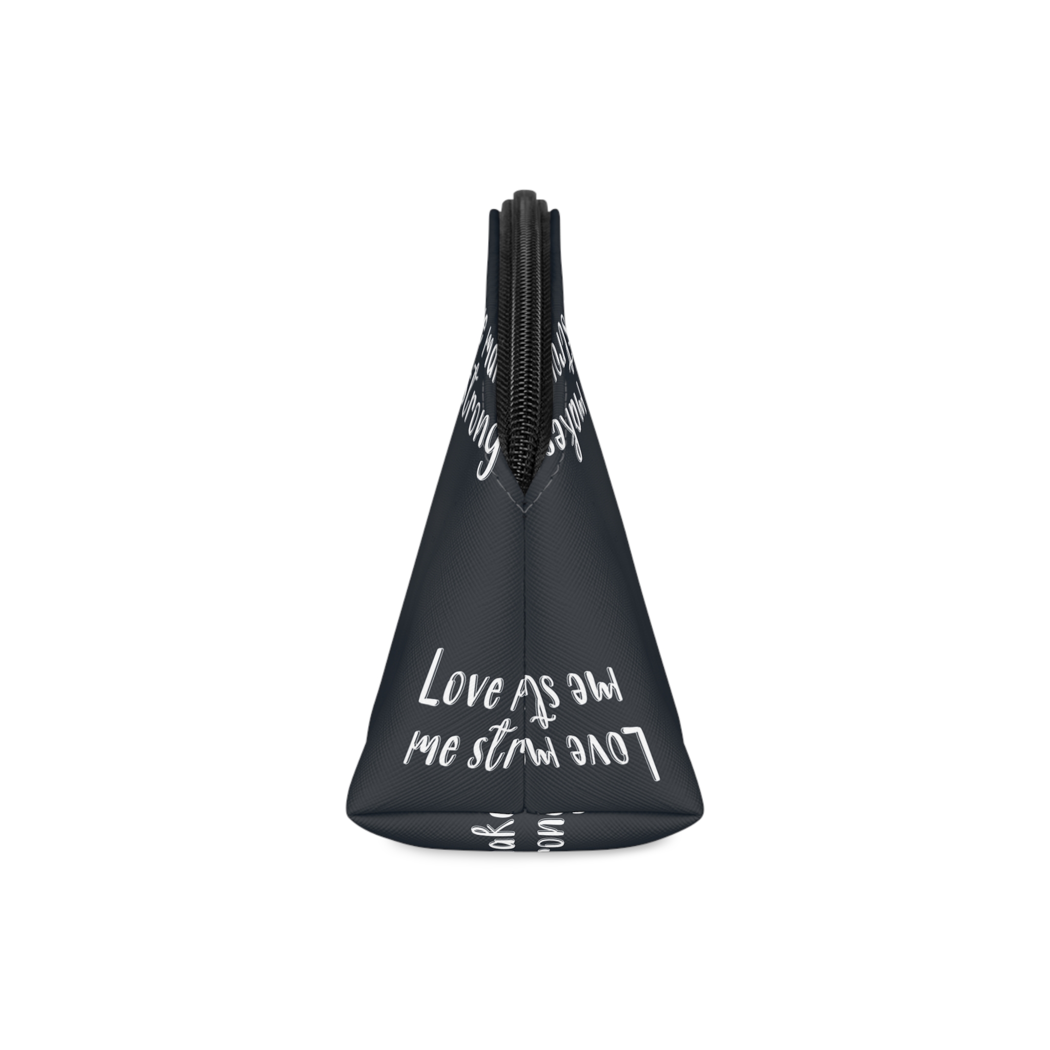 Hand Draw Quote Lettering Love Makes Me Strong Illustration Poster Makeup Bag - Image 4