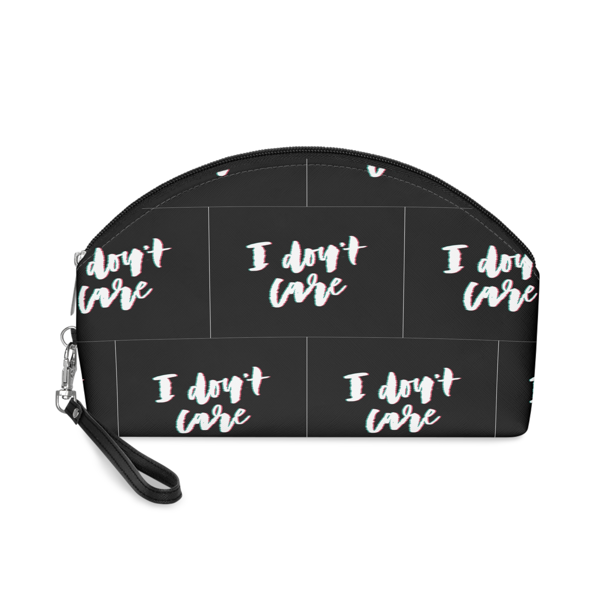 Glitch Slogan I Care Makeup Bag