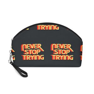 Lettering Self Positive 70s Style Message Makeup Bag