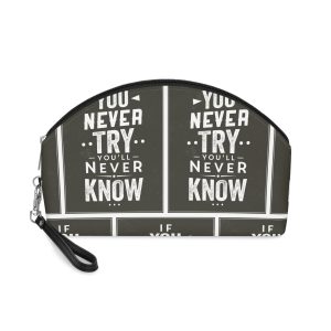 Inspirational Quote If You Never Try You Ll Never Know Makeup Bag