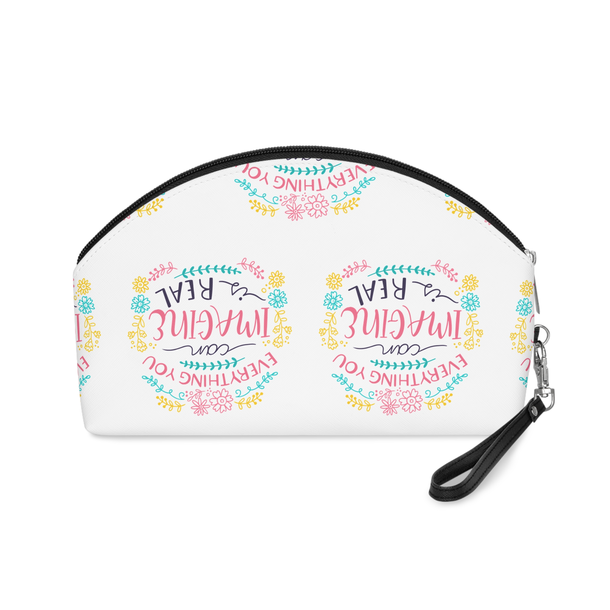 Everything You Imagine Can Be Real Quote Lettering Makeup Bag - Image 2