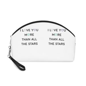 Ilove You More Than All Stars You Are So Loved Color Poster Vector Black White Background Makeup Bag