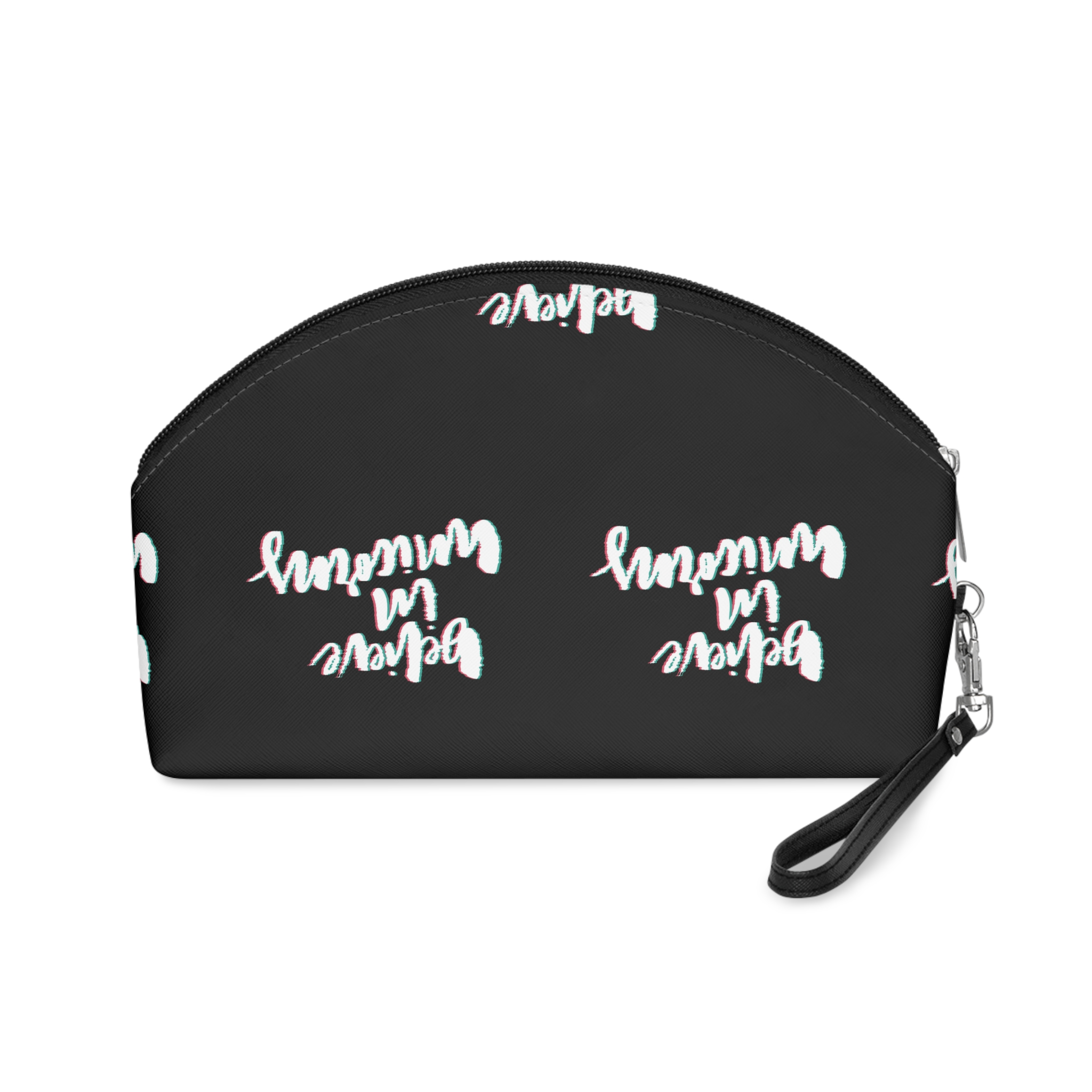 Glitch Slogan Blieve Unicorns Makeup Bag - Image 2