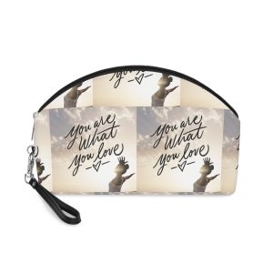 Lettering Positive With Photo Makeup Bag