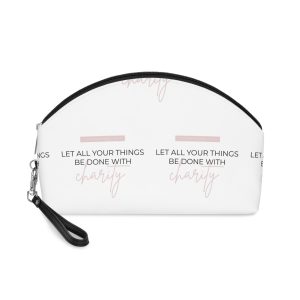 Charity Verse Bible Verse Text Vector Printable Scripture Text Bible Text Art Vector(1) Makeup Bag
