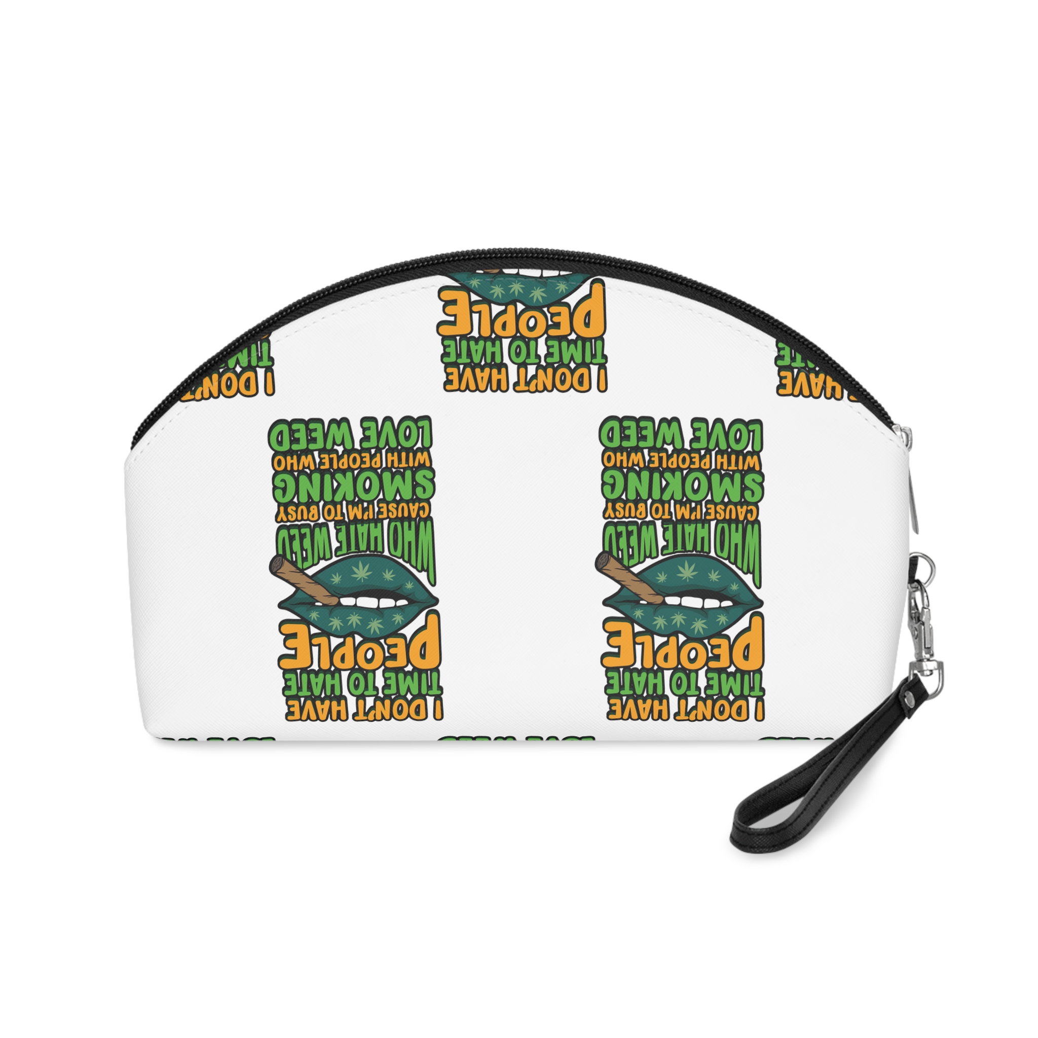 I Dont Have Time Hate People Quote Vector Shirt Print Design Makeup Bag - Image 2
