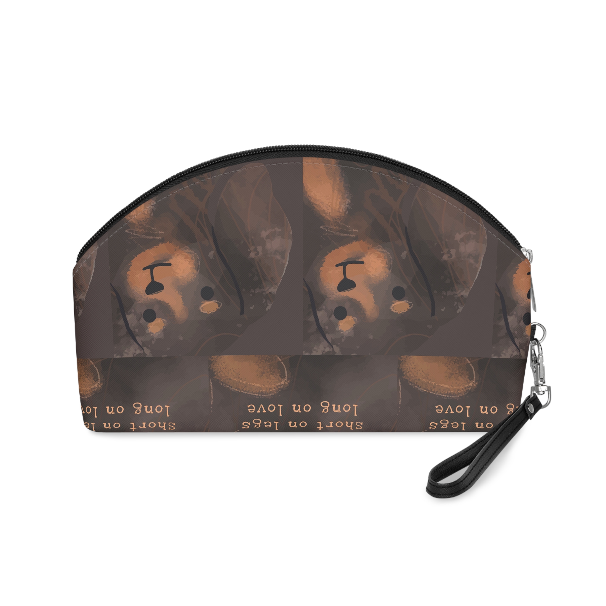 Cute Dachshund Template Vector Dog Social Media Story Short Legs Long Love Makeup Bag - Image 2