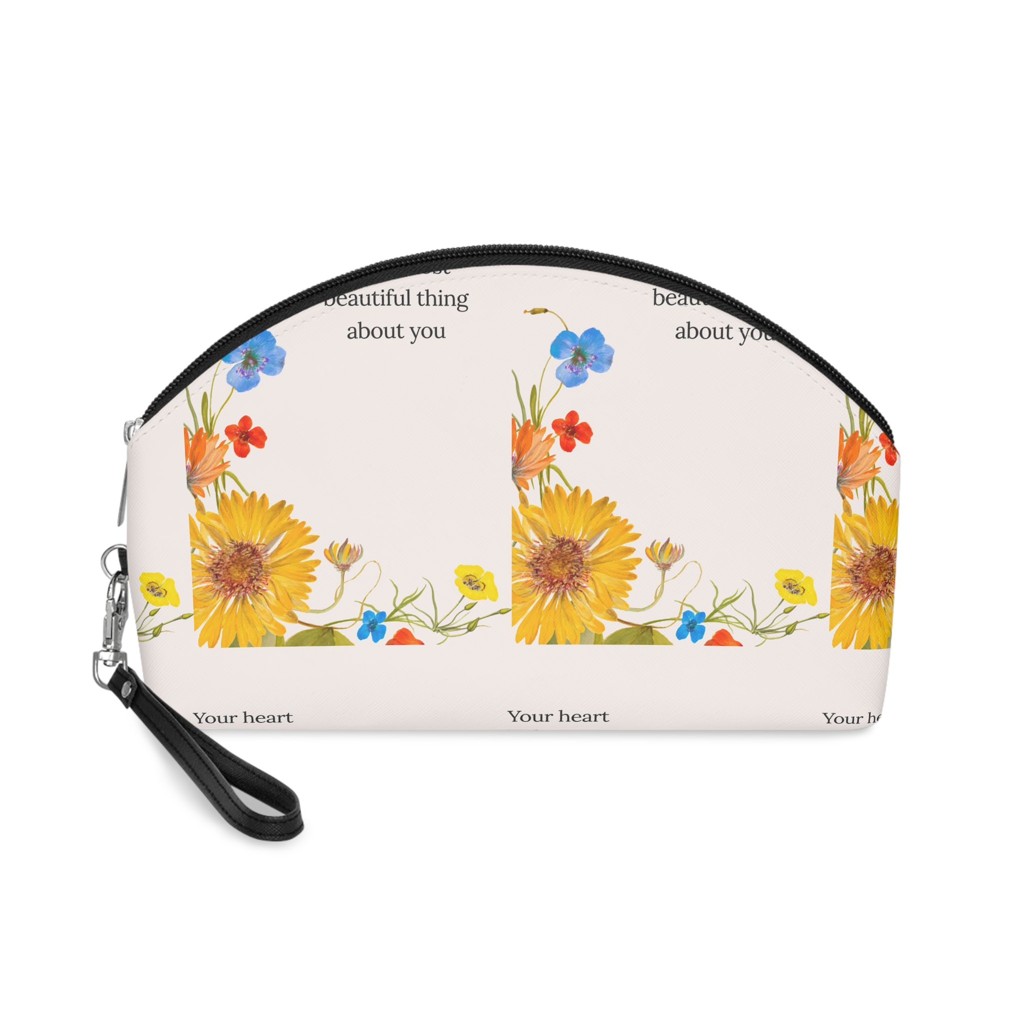 Floral Quote Template Illustration Remixed From Public Domain Artworks Makeup Bag