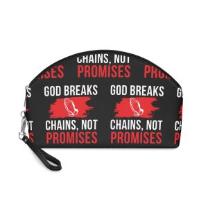 God Breaks Chains Makeup Bag