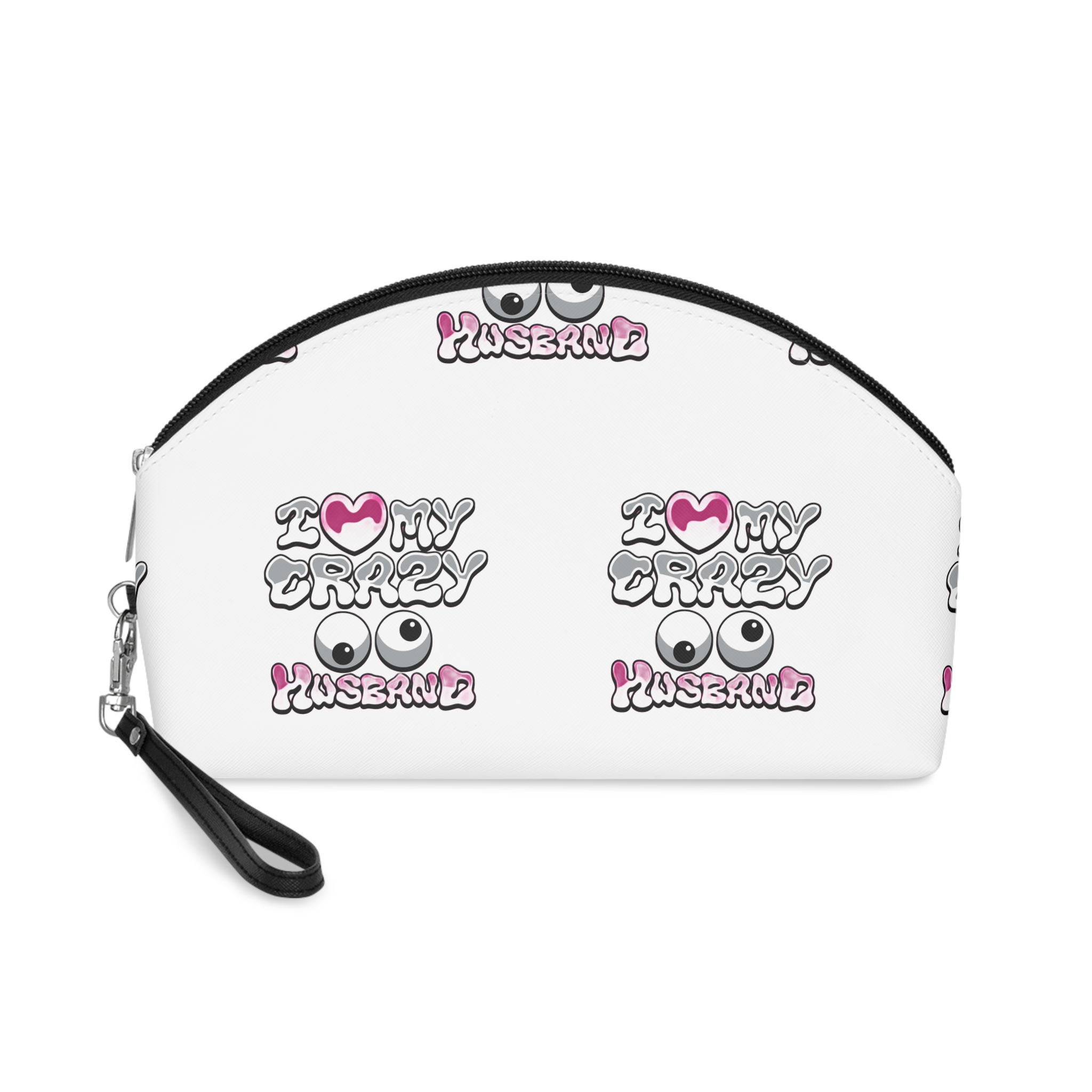 I Love My Crazy Husand Makeup Bag