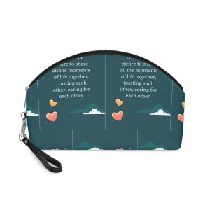 Love Love Story Relationship Vector Design Concept Valentines Day Makeup Bag