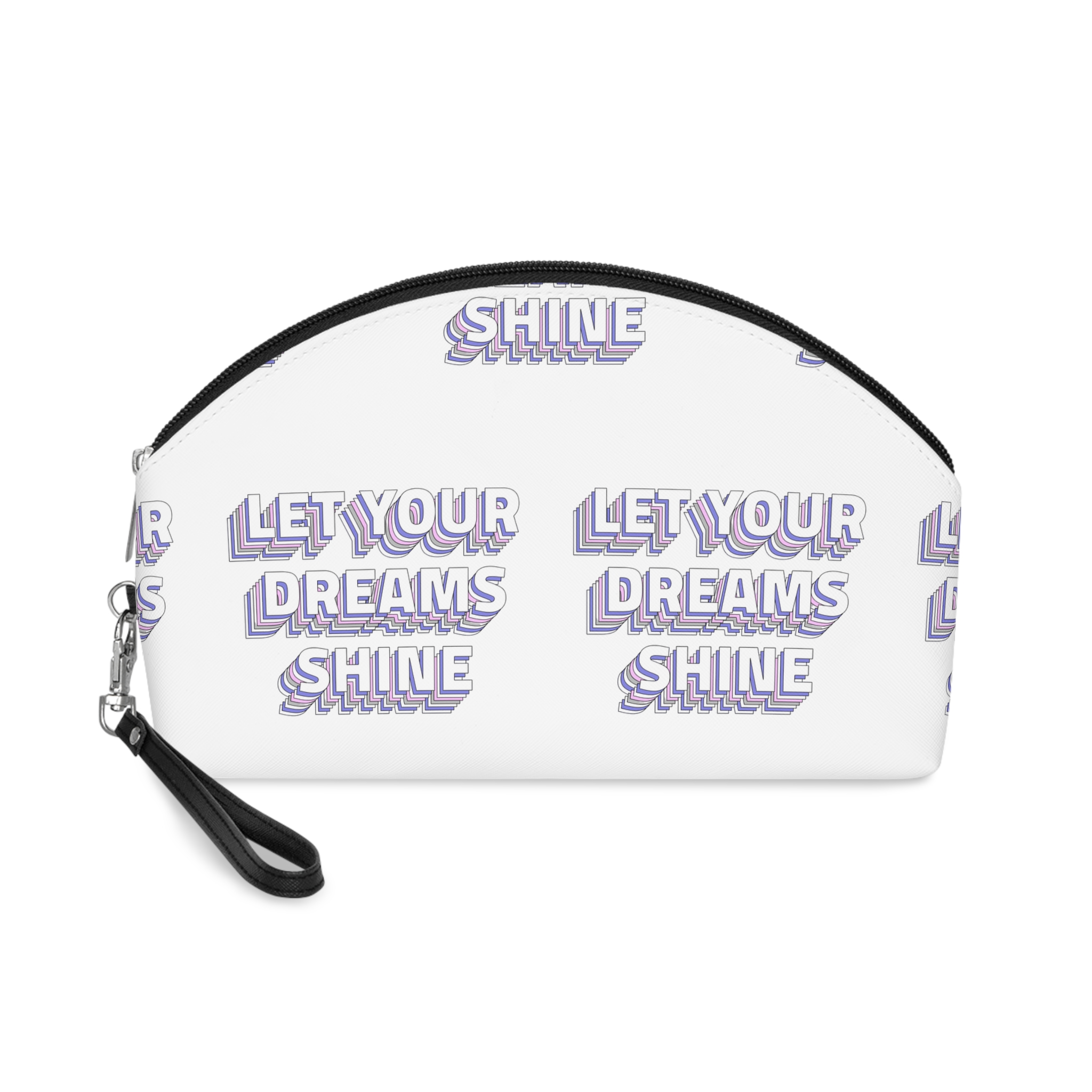 Let Your Dreams Shine Layered Text Png Typography Retro Word Makeup Bag