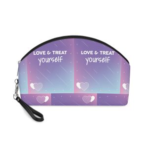 Colorful Gradient Background With Motivational Self Love Text Vector Makeup Bag