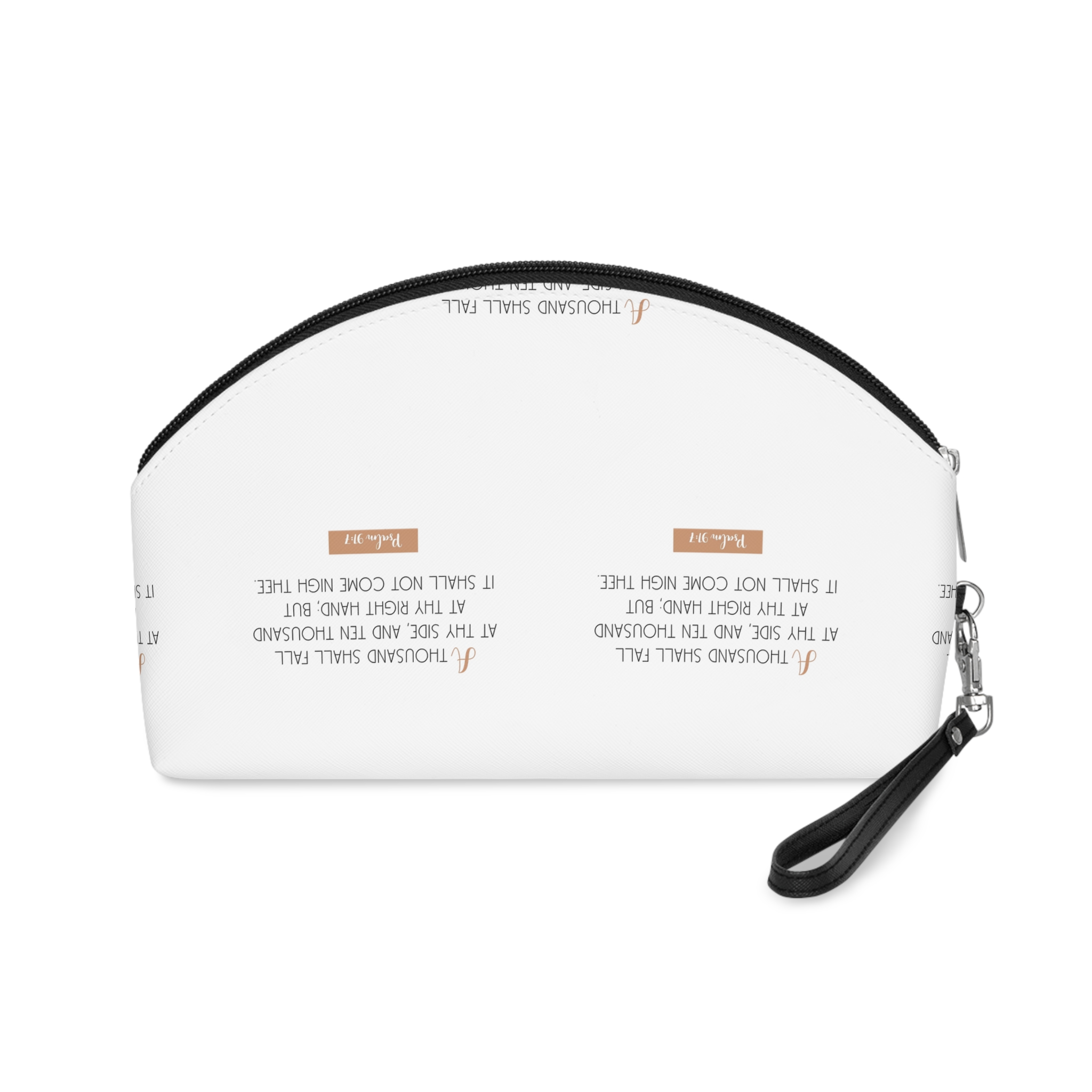 Encouraging Bible Verse Christian Quote Vector Illustration Makeup Bag - Image 2