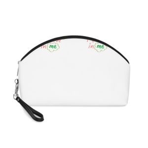 I Believe Me Doodle Typography Beige Background Vector Makeup Bag