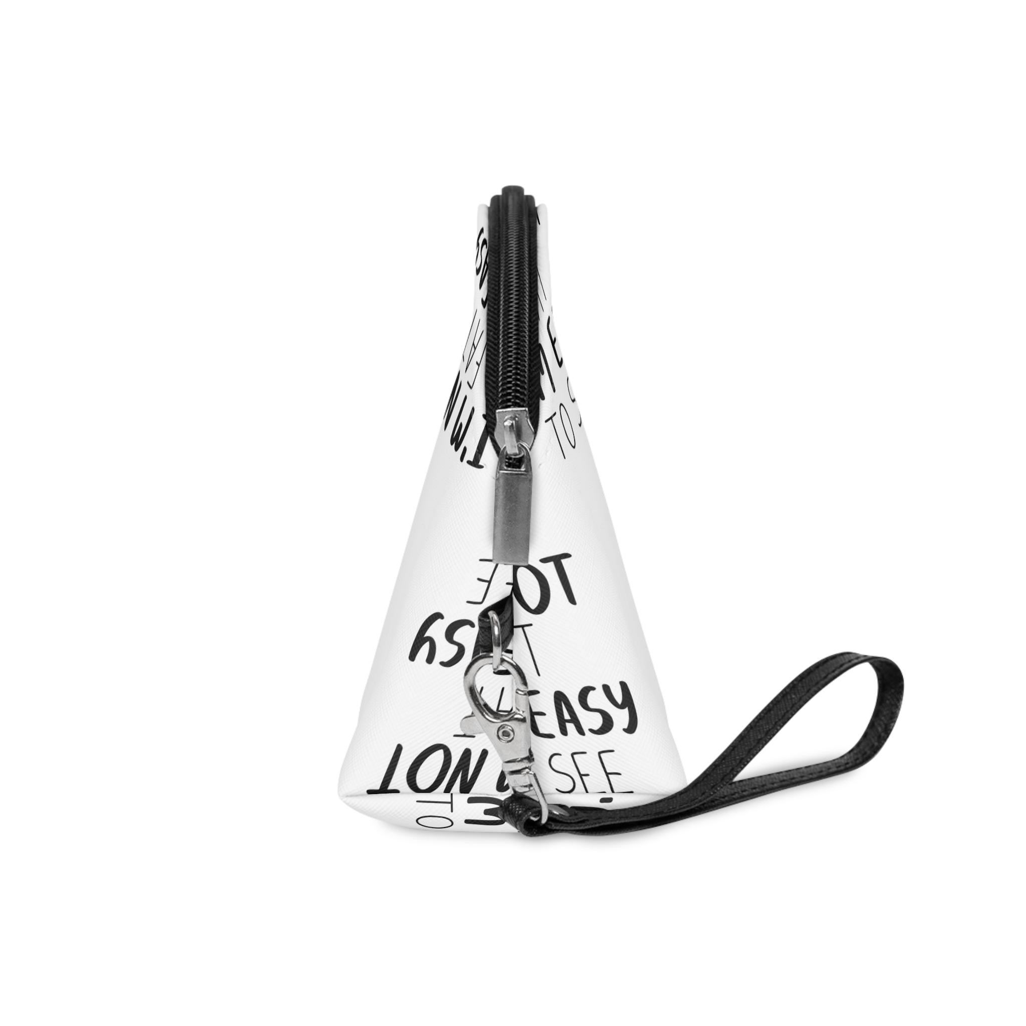 I Am Fat I Am Easy See Handwritten Doodle Funny Quote Calligraphy Motivation Life Makeup Bag - Image 3