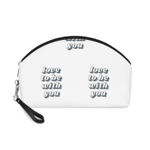 Love Be With You Funky Bold Calligraphy Font Illustration Vector Makeup Bag