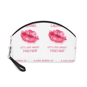 Captivating Vector Illustration Watercolor Style Kiss Symbolizing Love Romance Fluid Makeup Bag